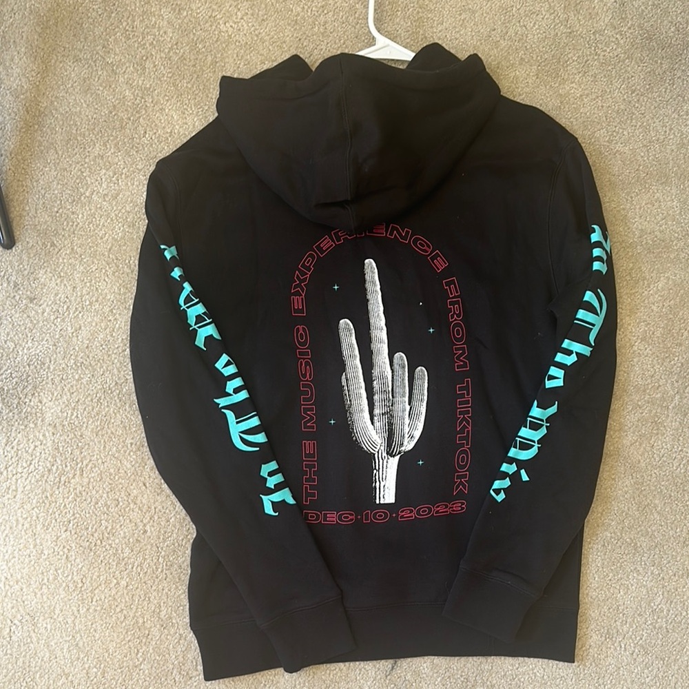 Black Hoodie with Blue Accents